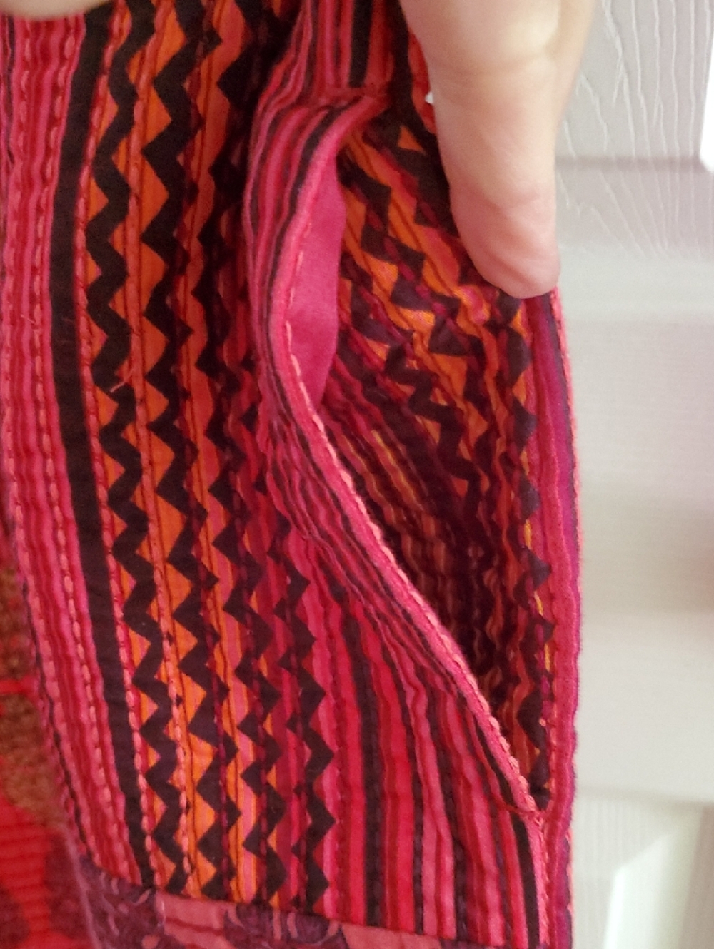 Rara Avis Long Women's Jacket - Pink & Red - Picture 3 of 6